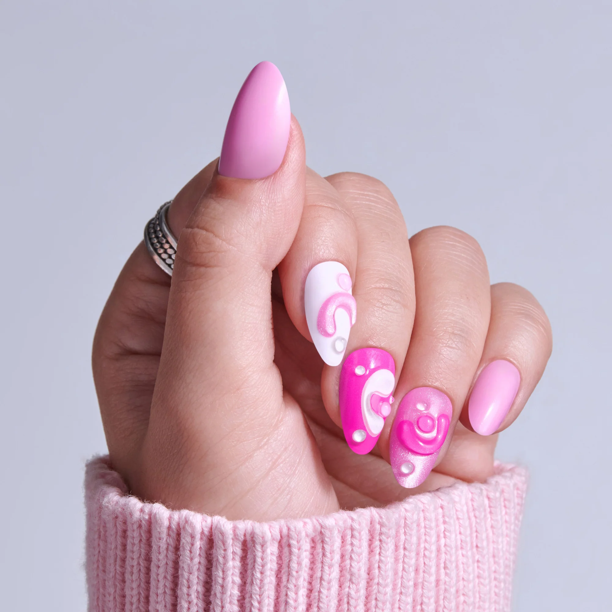 KISS NAIL DRIP Press On Glue Nails - Cheerful Meadow - Image 3