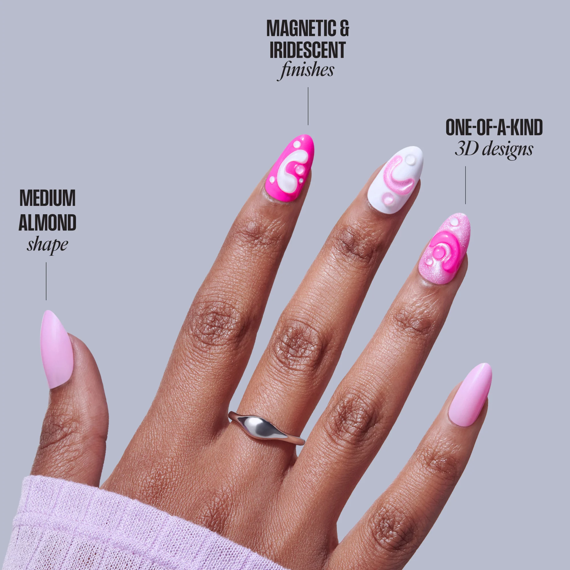 KISS NAIL DRIP Press On Glue Nails - Cheerful Meadow - Image 9