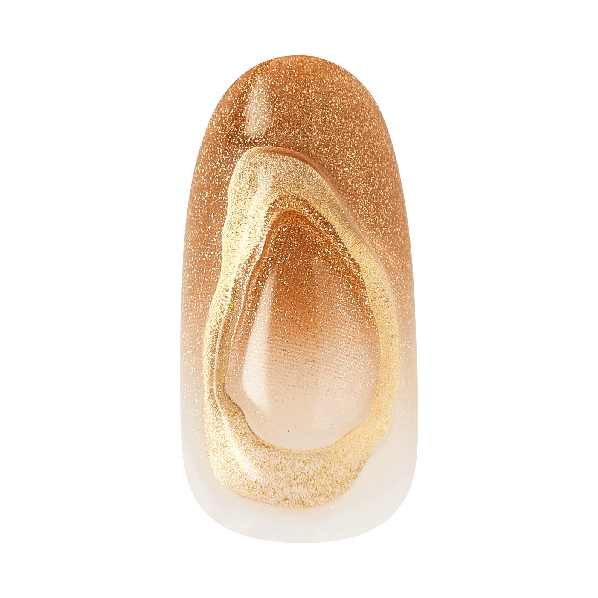 KISS NAIL DRIP Press On Glue Nails - Golden Laughter - Image 5