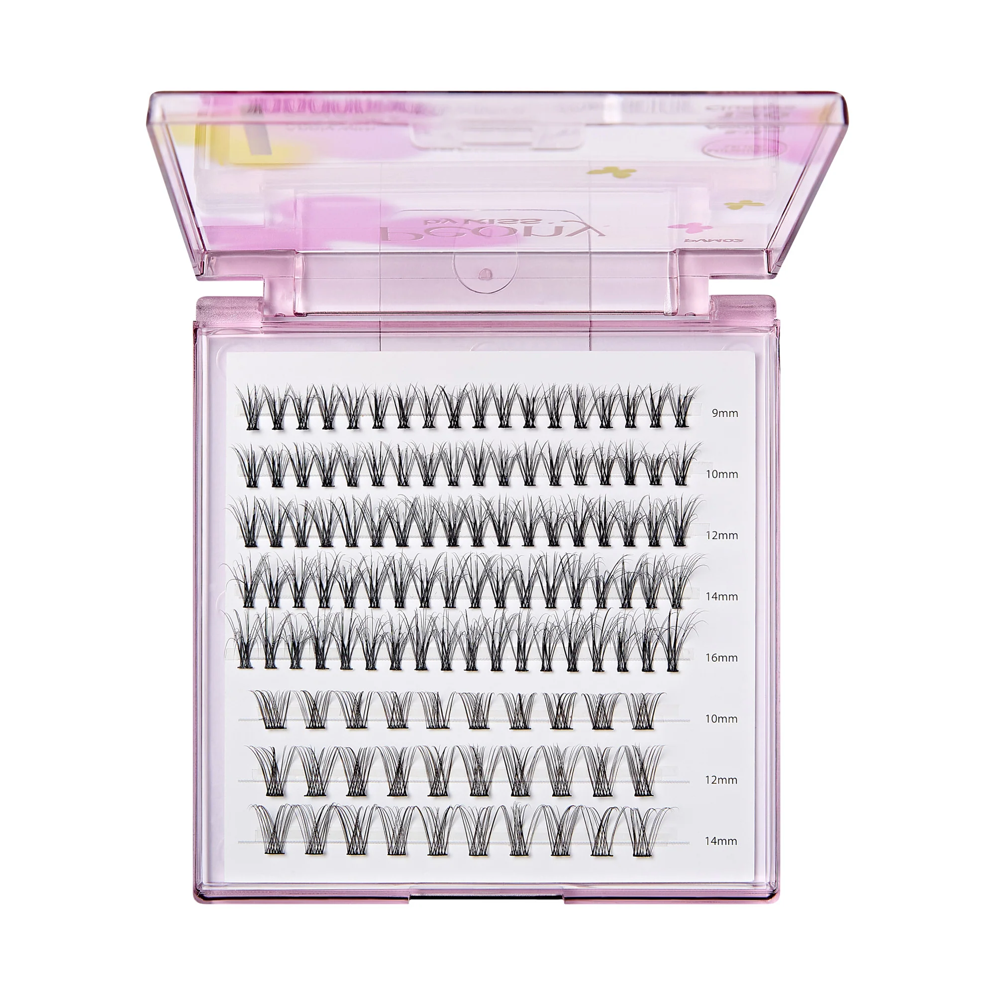 KISS Peony False Eyelashes, Lash Extension Kit, 120 Lash Clusters - Midnight Muse - Image 4