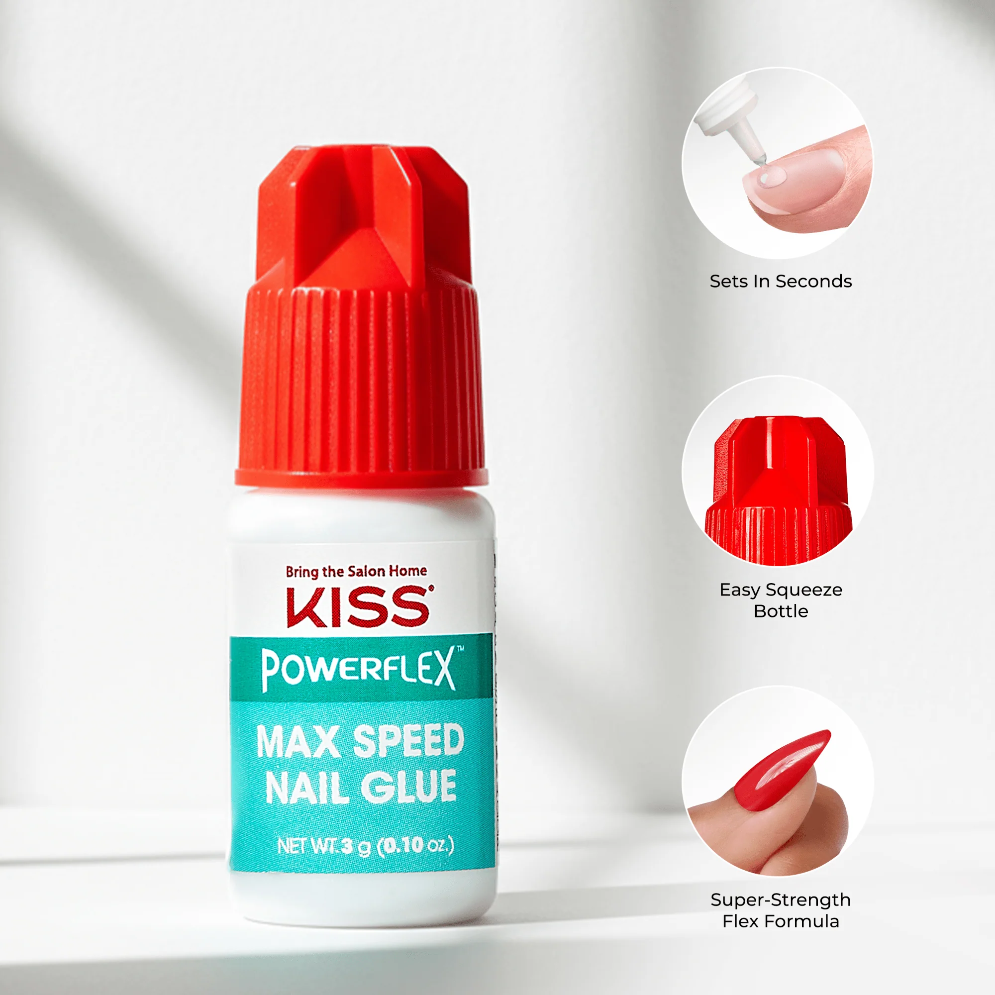 KISS PowerFlex Maximum Speed Nail Glue - 0.10 oz. - Image 5