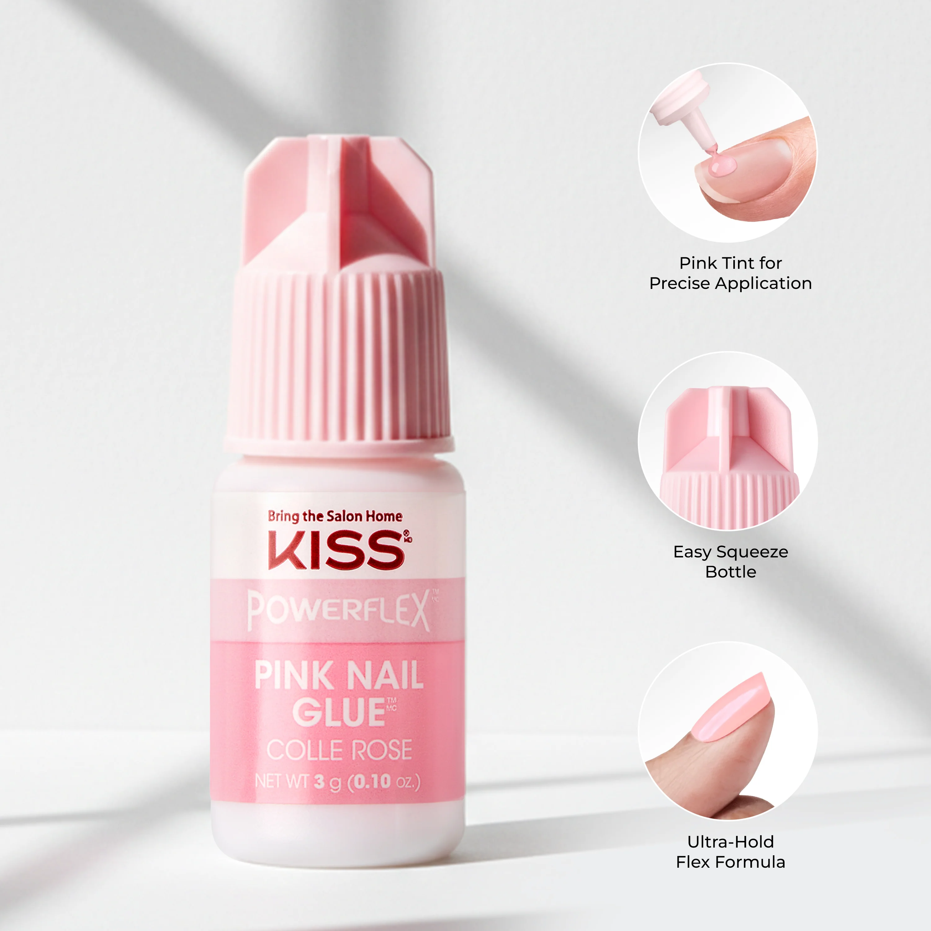 KISS PowerFlex Pink Nail Glue 3-Pack - Image 6