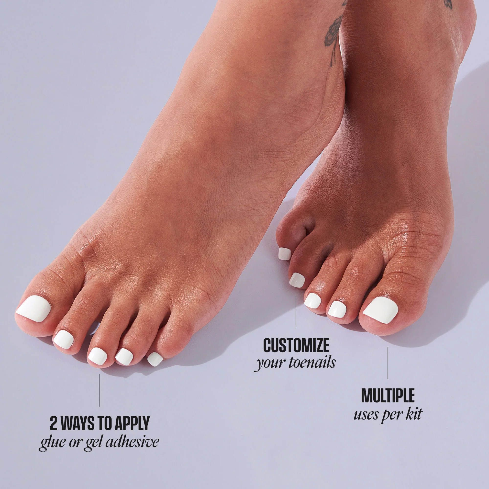 KISS Professional Full Cover Press On Toenails - Tippy Toes - Image 7