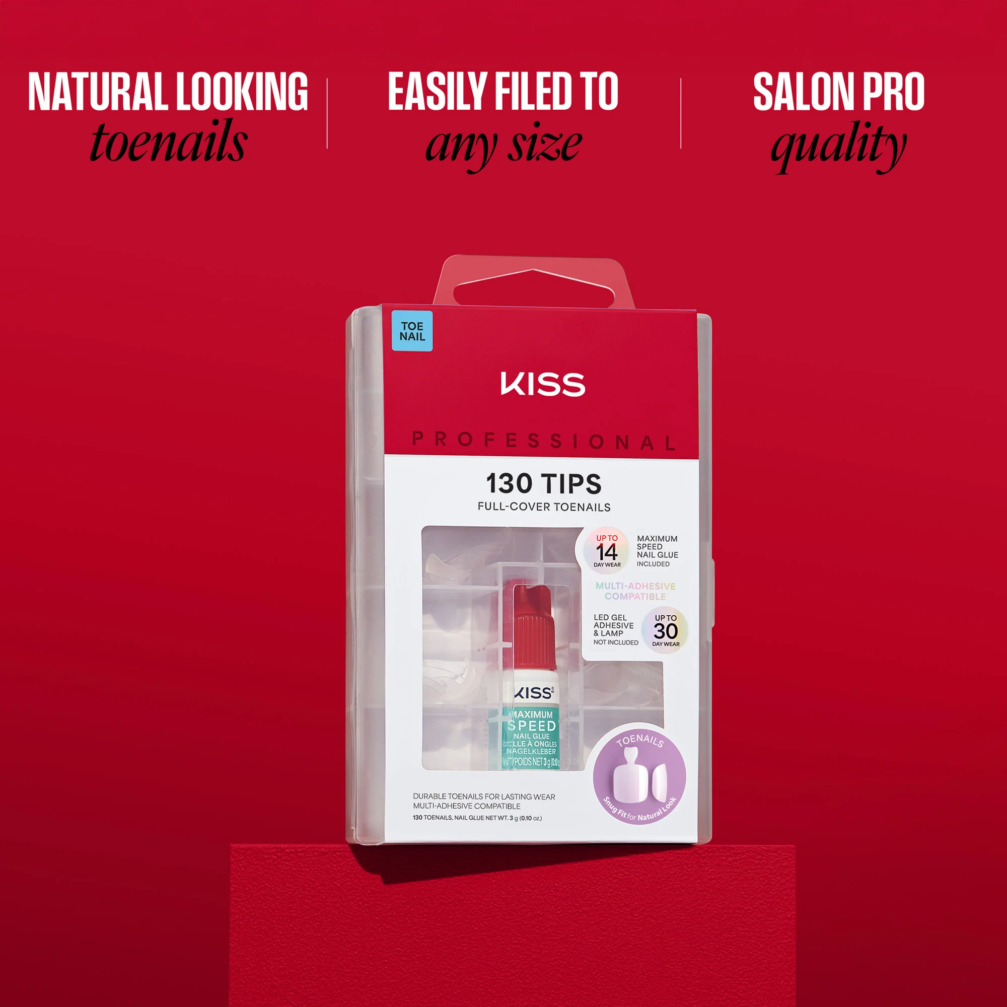 KISS Professional Full Cover Press On Toenails - Tippy Toes - Image 9