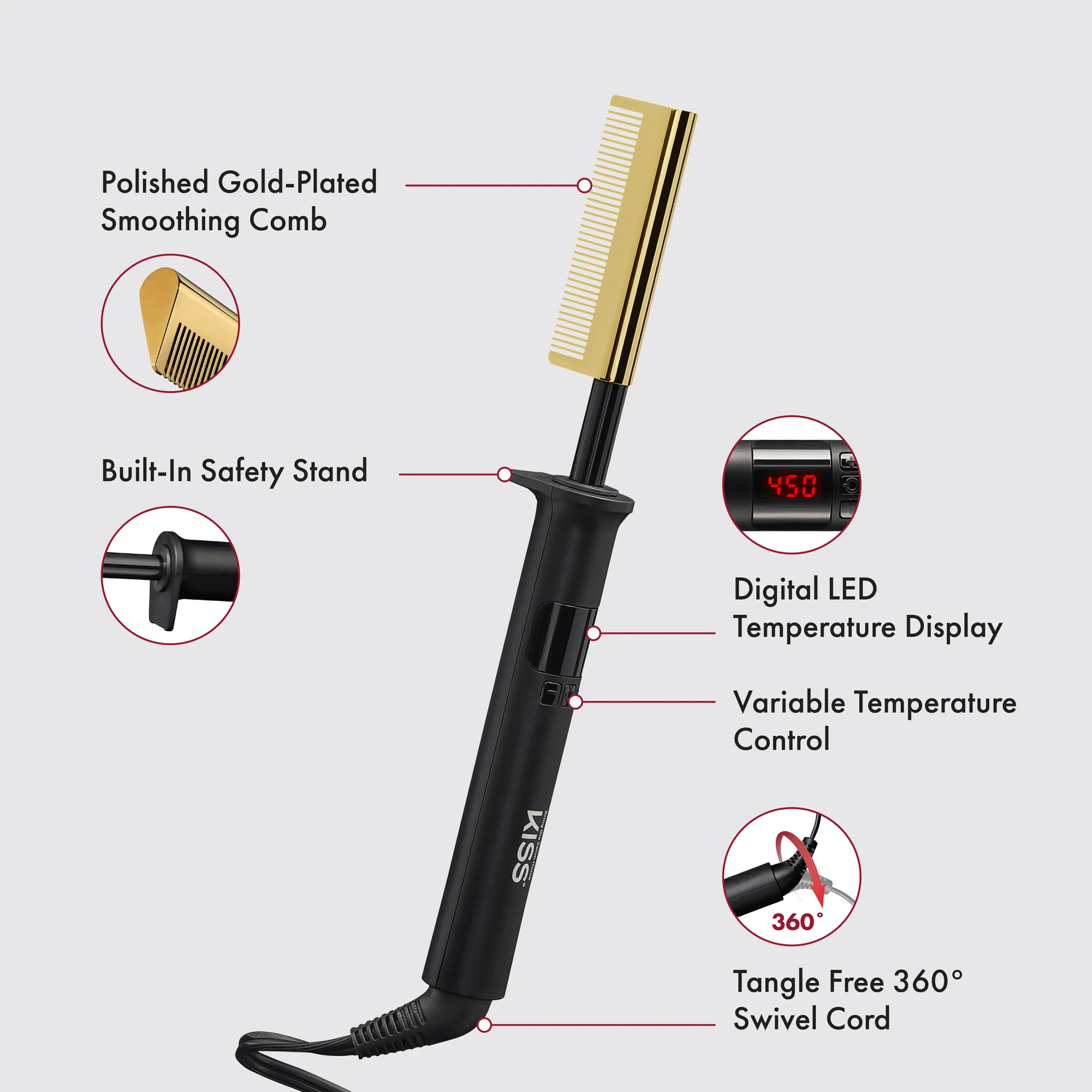 KISS Professional Pressing Comb - Image 13