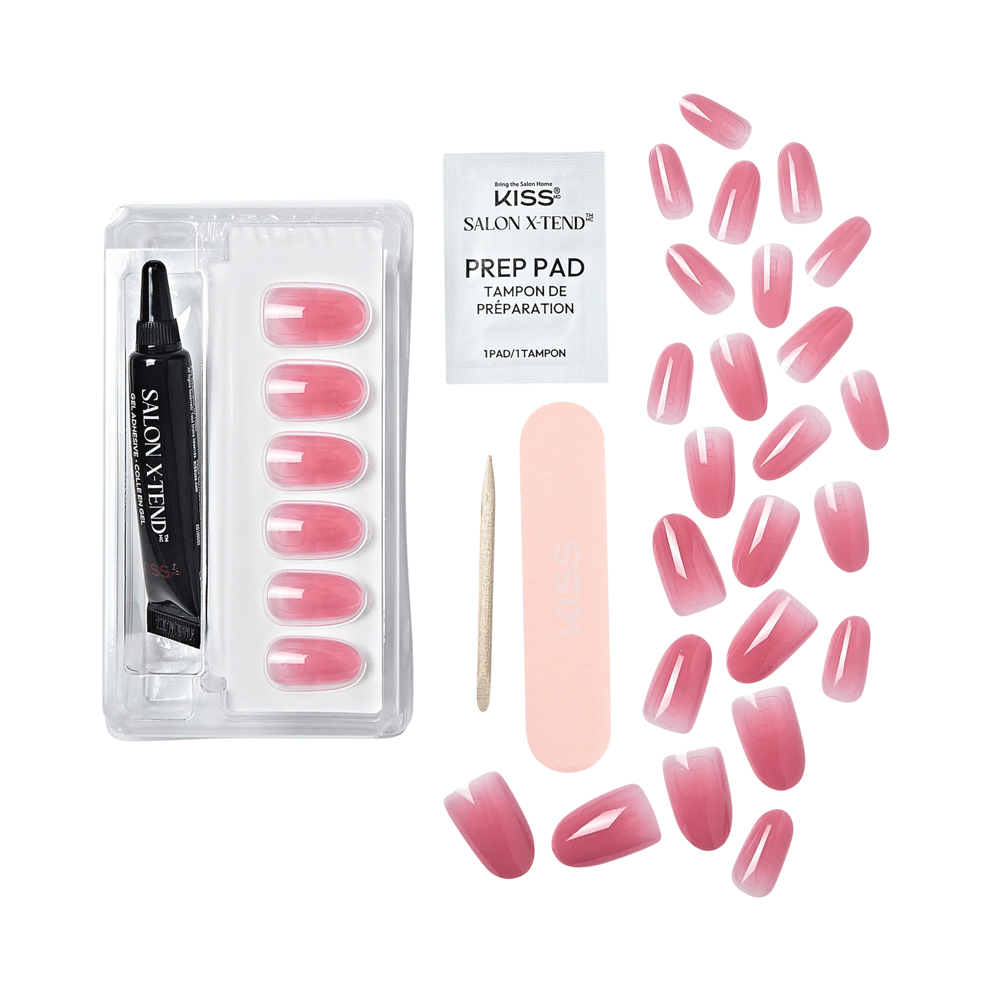 KISS Salon X-tend Color Press On Gel Nails - A Happy Day - Image 3