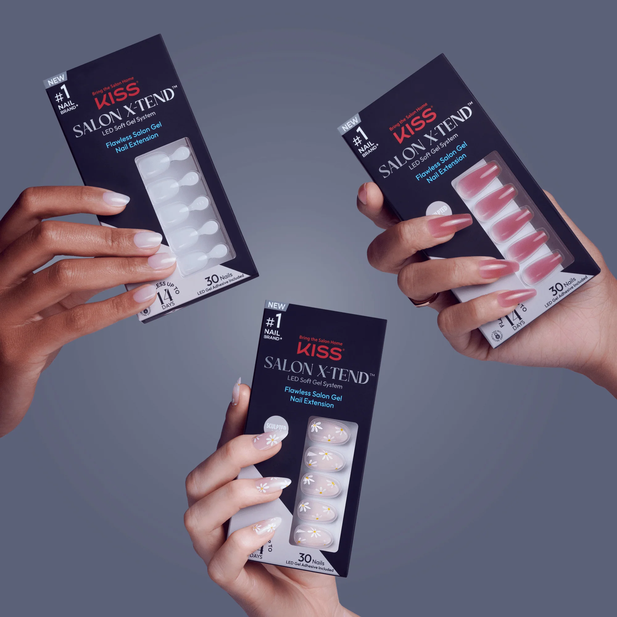 KISS Salon X-tend Color Press On Gel Nails - Keep It - Image 3