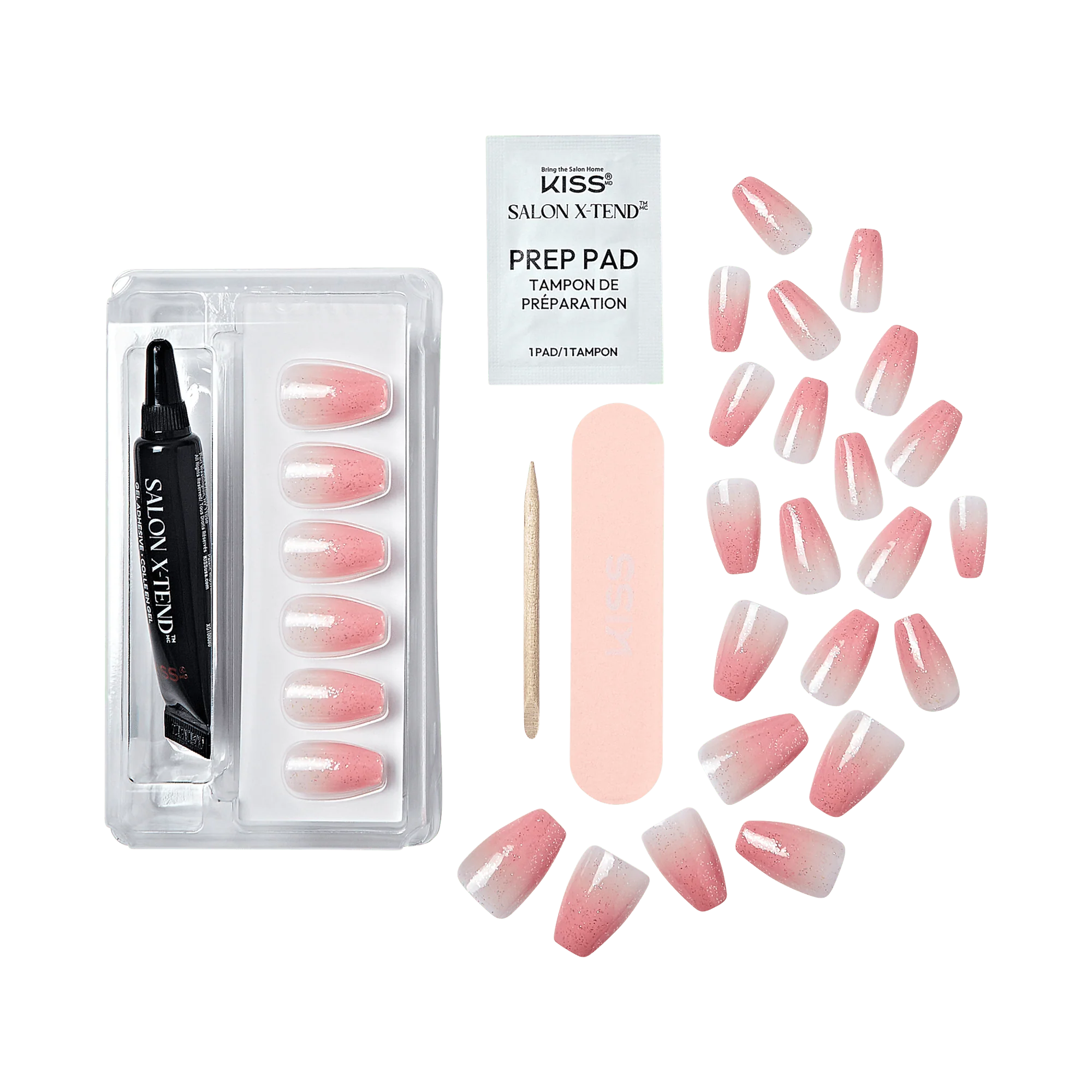 KISS Salon X-tend Design Press On Gel Nails - Detox - Image 3