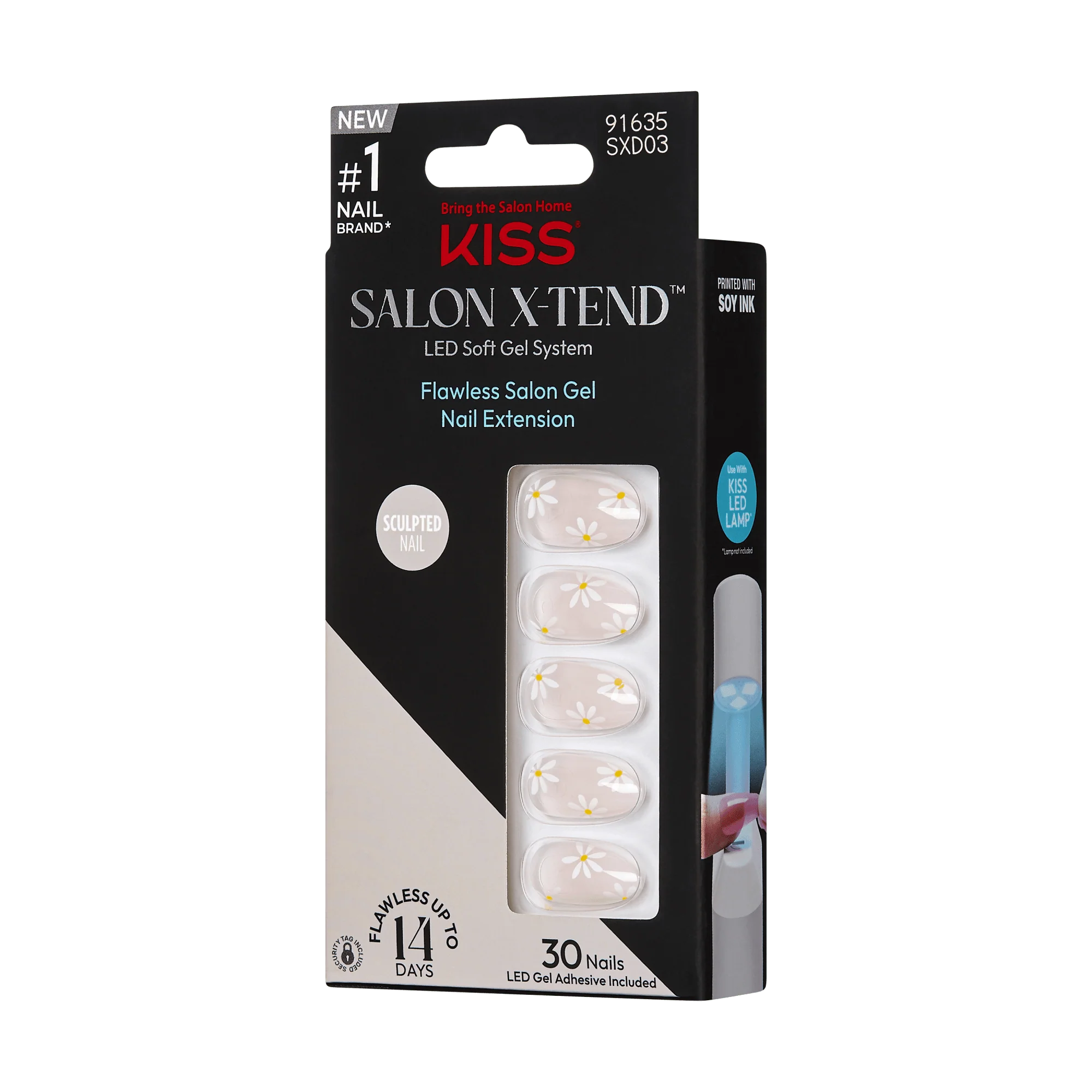 KISS Salon X-tend Design Press On Gel Nails - Red Flags - Image 2