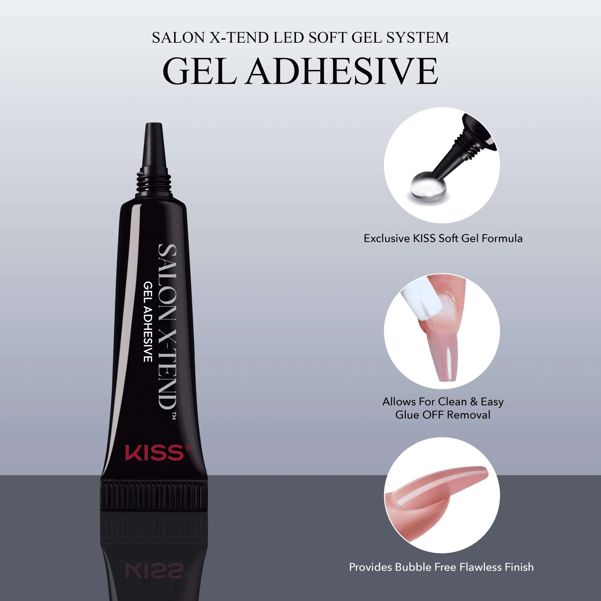 KISS Salon X-tend Design Press On Gel Nails - Words - Image 8