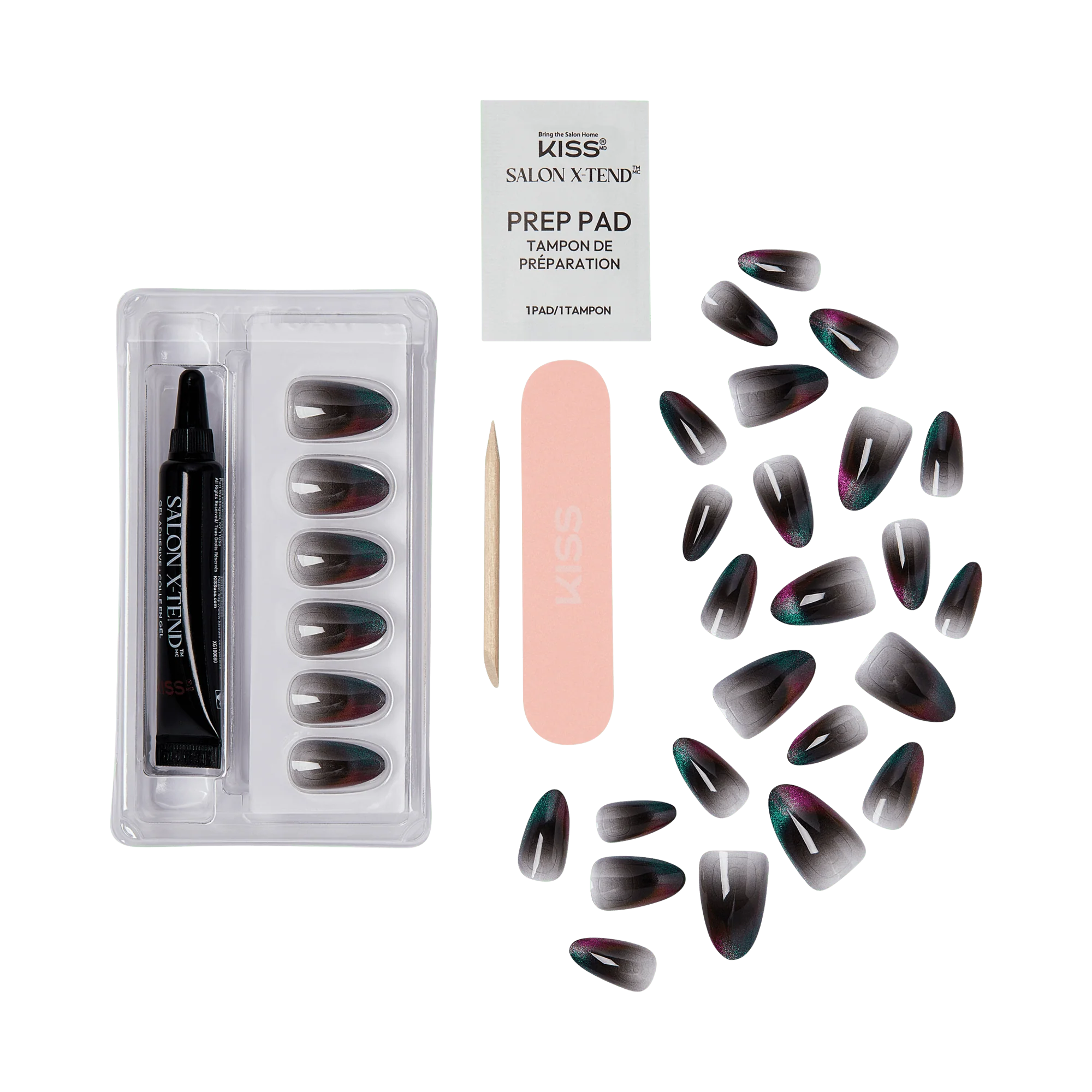 KISS Salon X-tend Design Press On Gel Nails - Again - Image 3