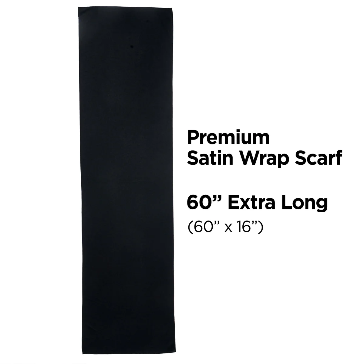 KISS Colors & Care SATIN WRAP SCARF - BLACK - Image 3