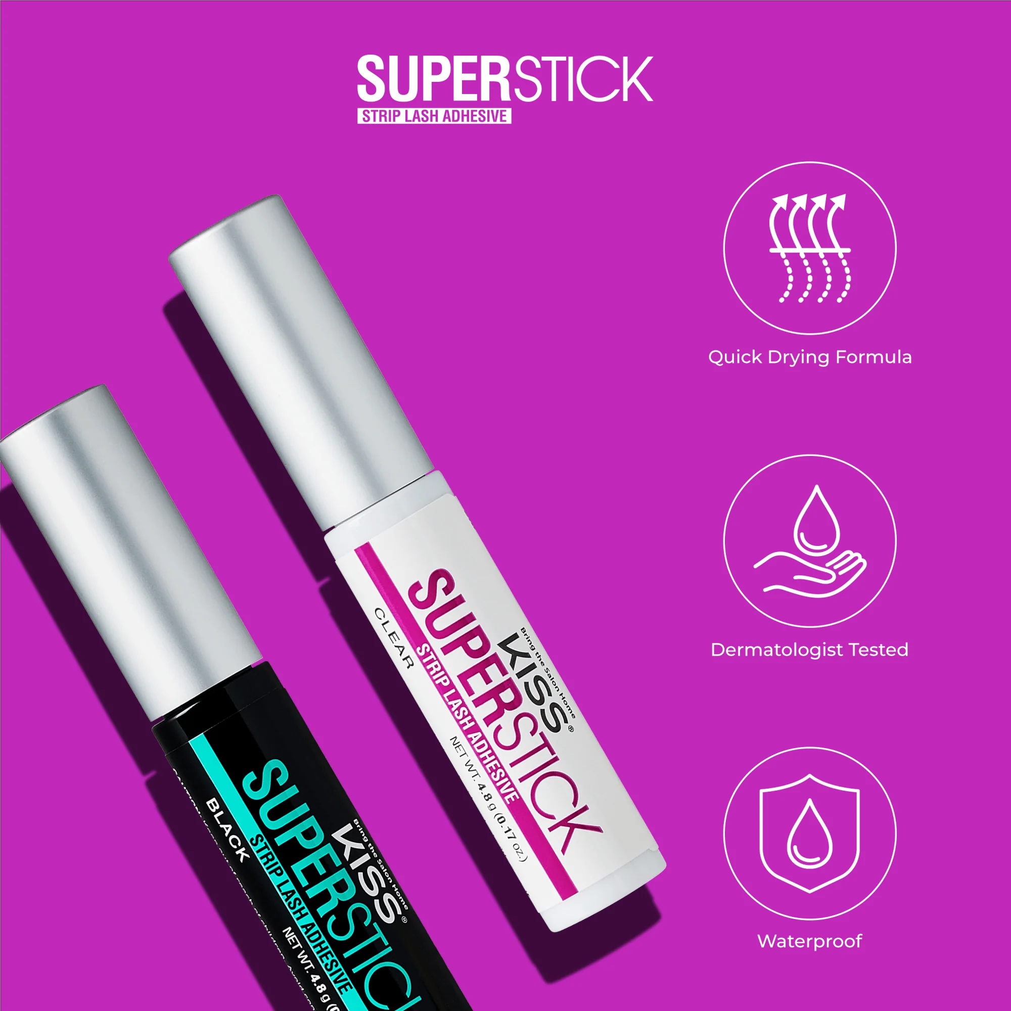 KISS SuperStick Strip Lash Adhesive - Clear - Image 9