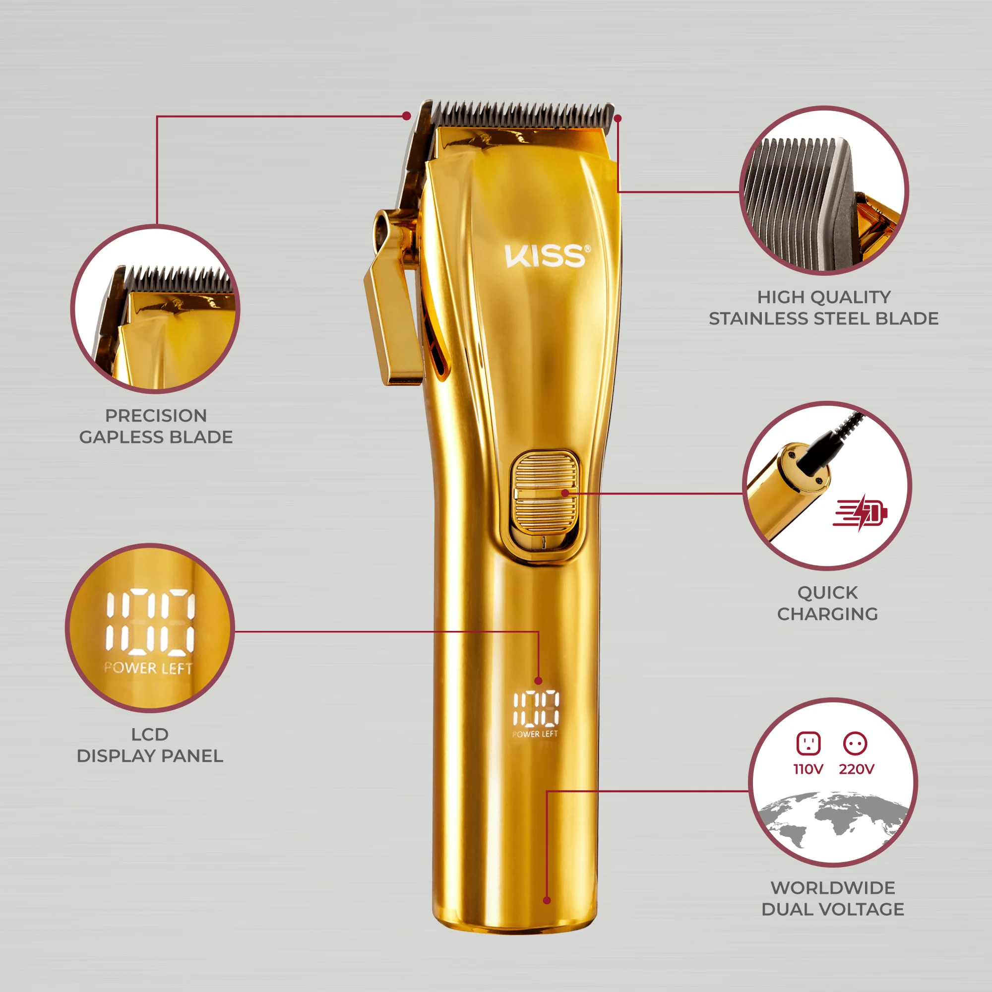 KISS Ultra-Cut Cordless Hair Clipper - Image 8