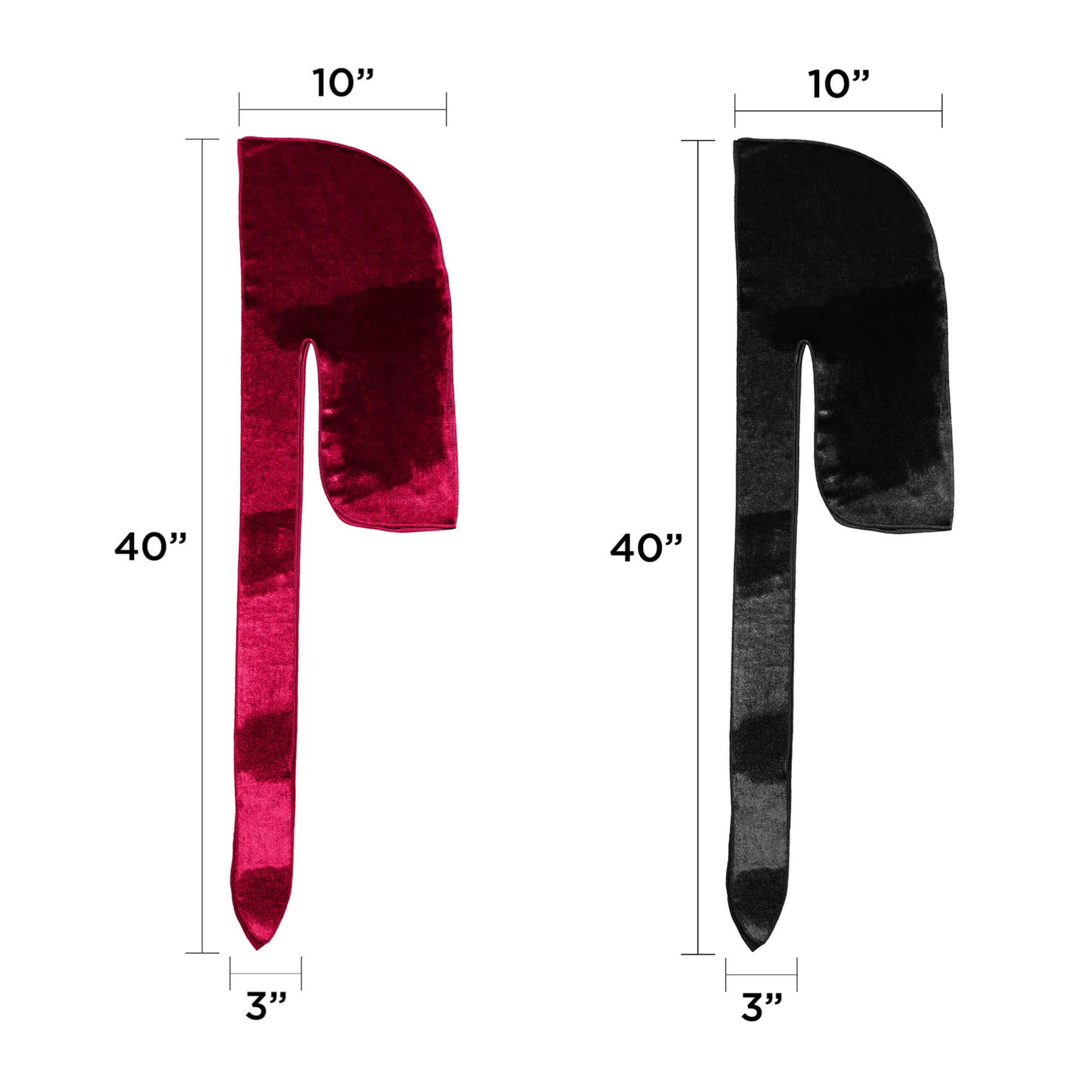 KISS Colors & Care Power Wave Velvet Luxe Durag - Black - Image 6
