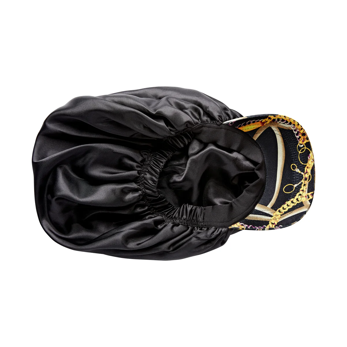 KISS Colors & Care Silky Satin Visor Bonnet Cap - XL Black - Image 3