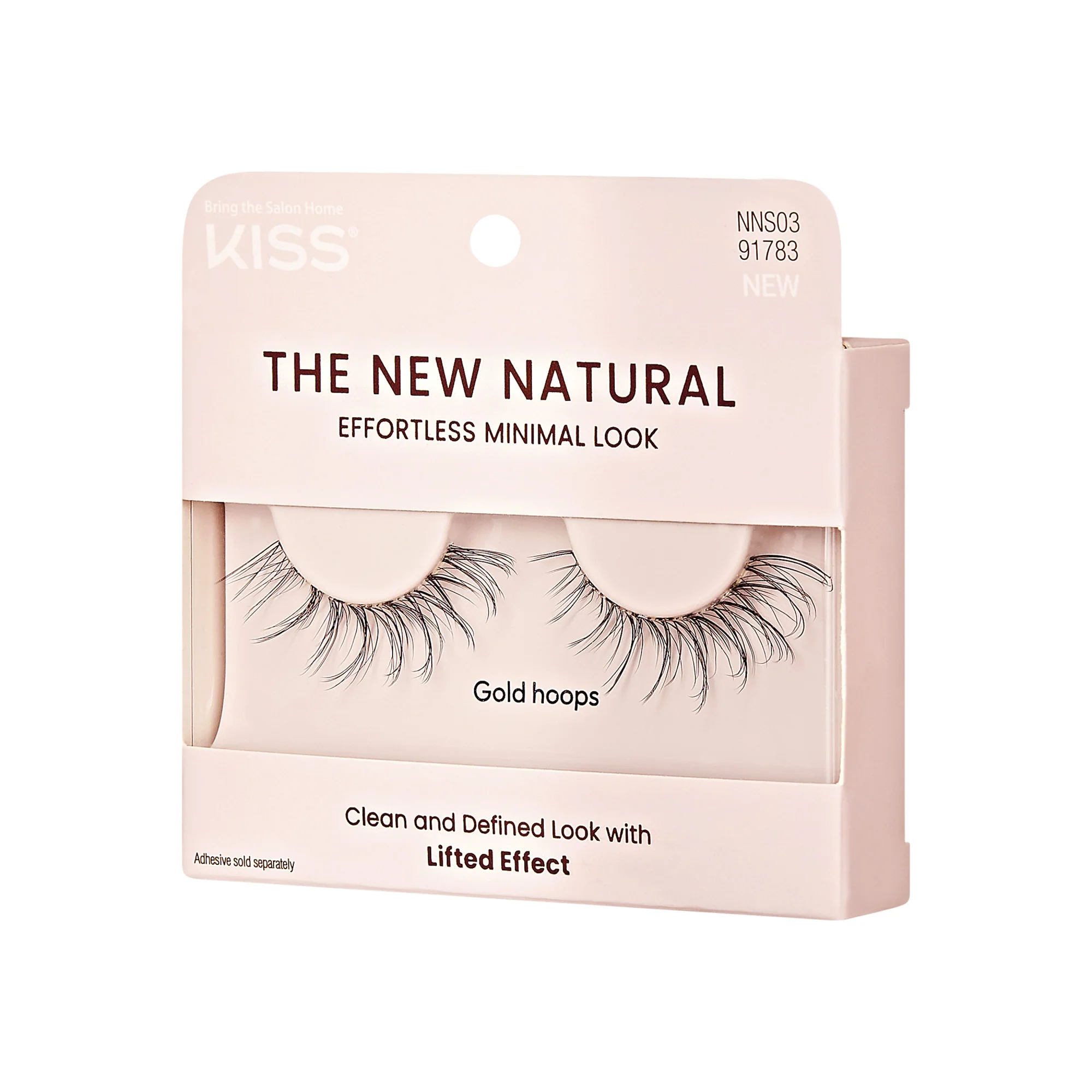 KISS The New Natural β Full Strip - Gold Hoops