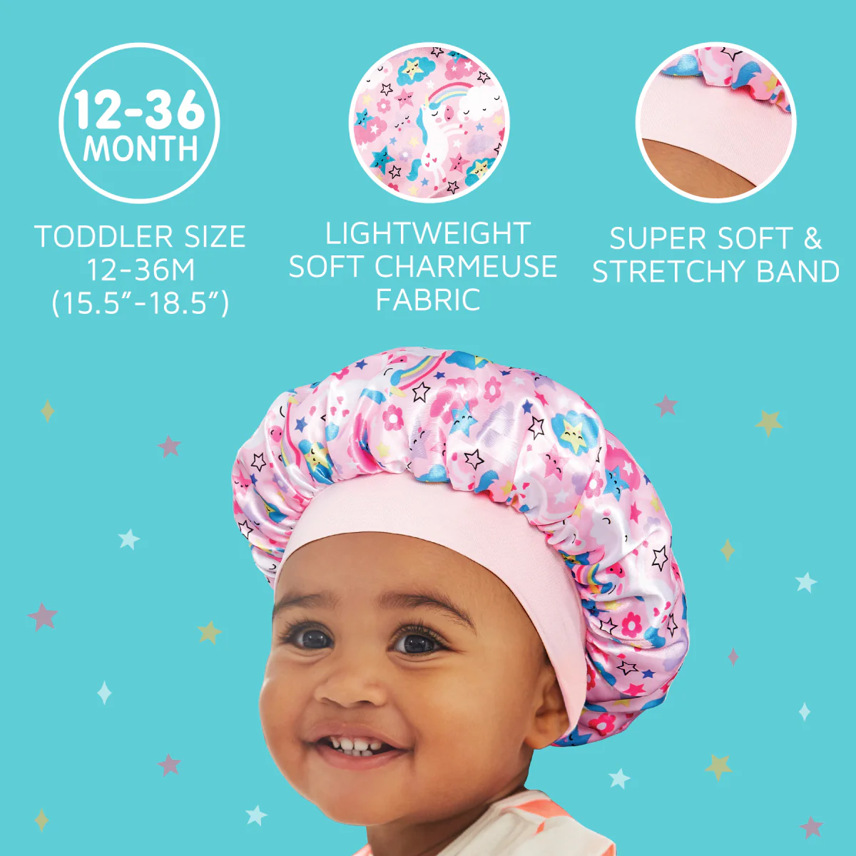 KISS Colors & Care Toddler Silky Satin Bonnet - Image 6